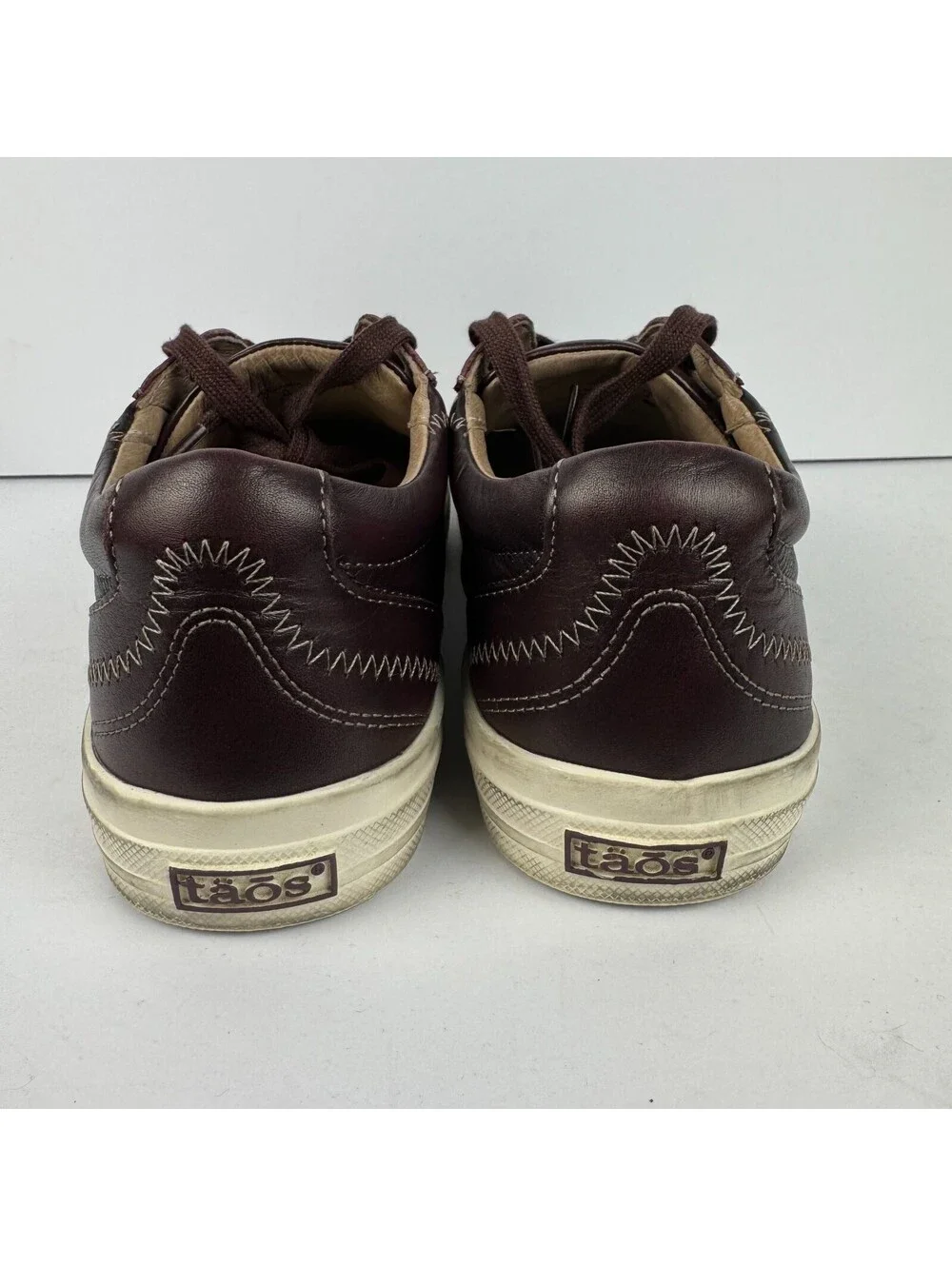 Taos Plim Soul Lux Womens 8 Merlot Plum Leather Sneakers Shoes PLX-13994A